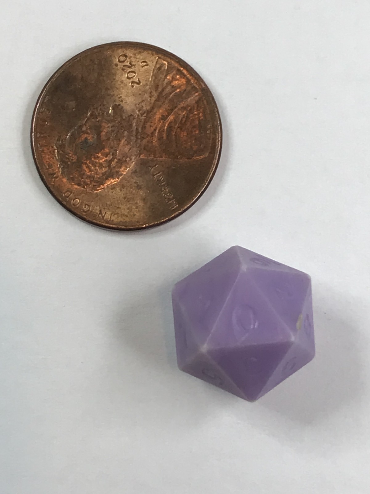 Vintage Mini Gamescience d20 - Purple rpg ad&d dice