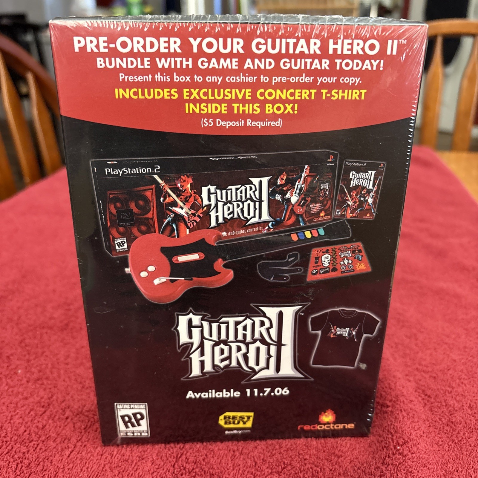 Vintage Guitar Hero II 2 Best Buy Pre-Order Promo Tee - Sealed