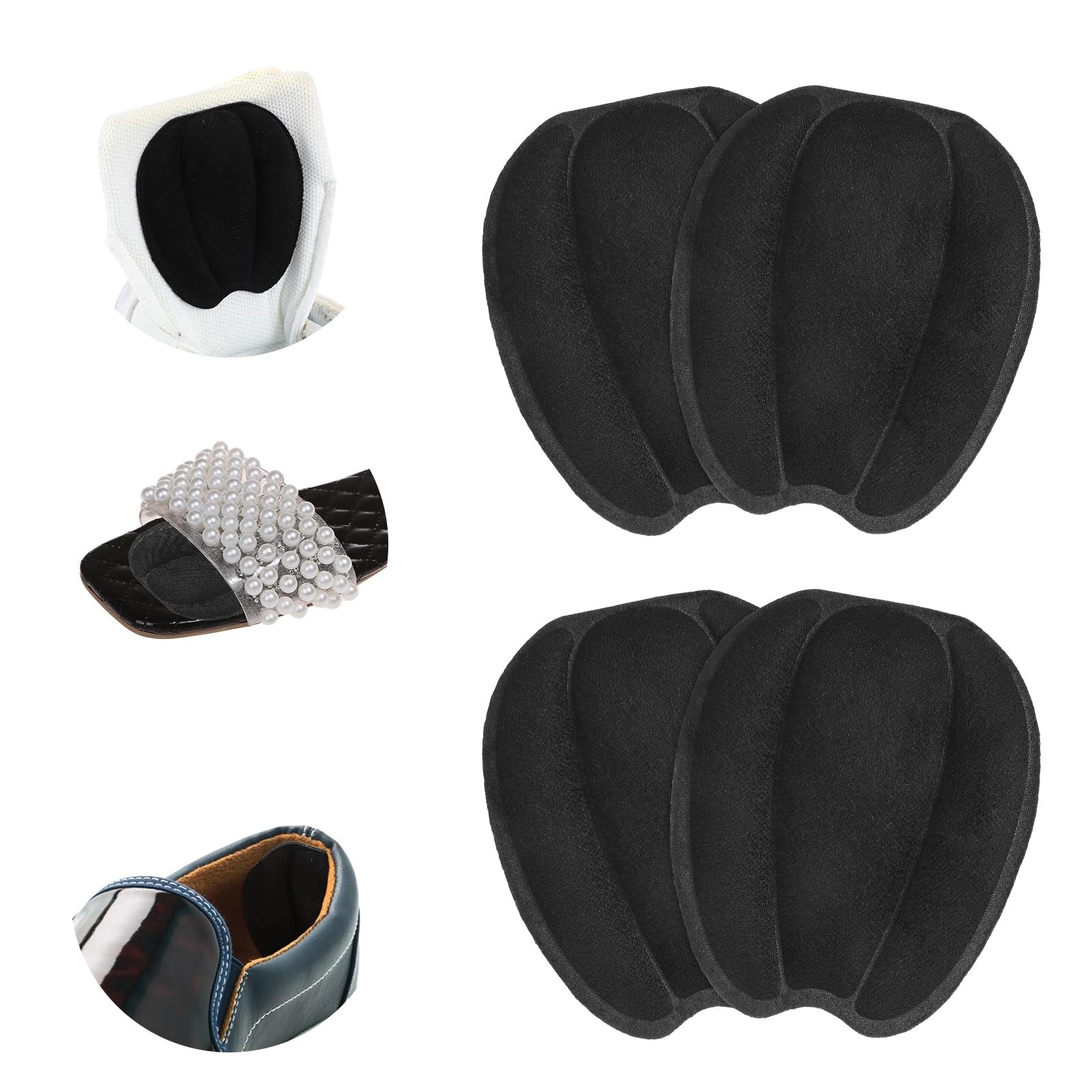 2 Pcs Tongue Pads for Shoes, Non-Slip Tongue Cushion Insert for Loose Shoes