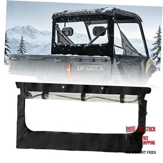 CFMOTO Uforce 600 Rear Windshield,UTV Cab Enclosure Water-Resistant Zipper