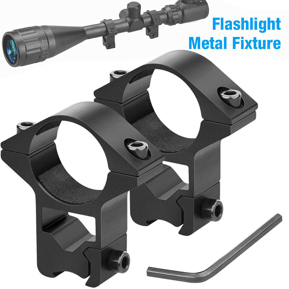 2Pcs 1 inch Diameter 11mm 3/8" High Profile See-Thru Dovetail Scope Ring Mounts