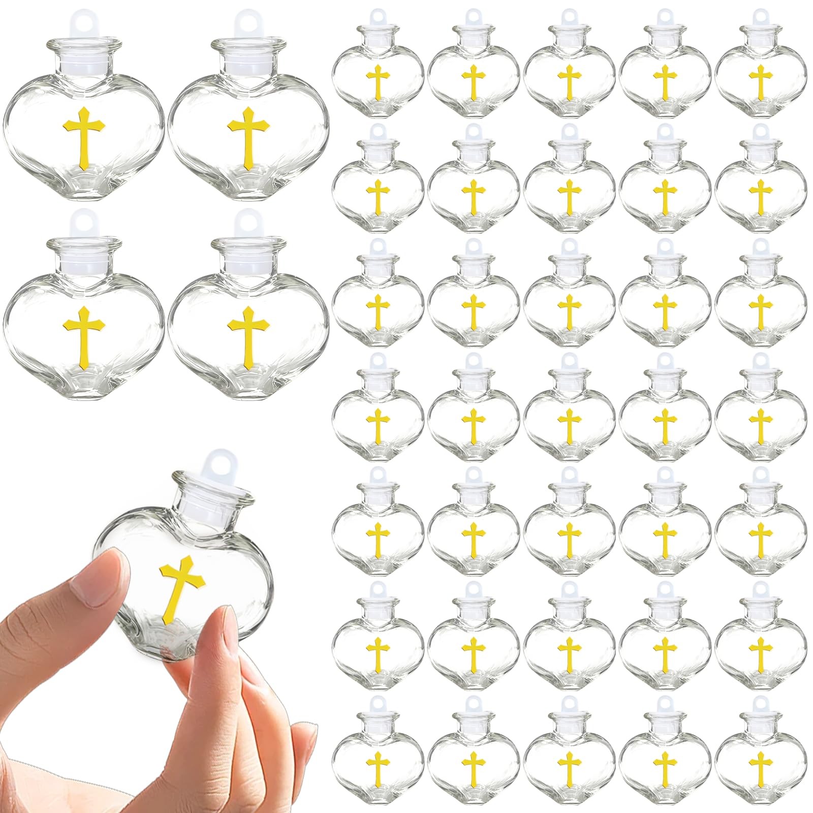 Small Plastic Holy Water Empty Bottles for Religious Gift 10 ml 40 PCS