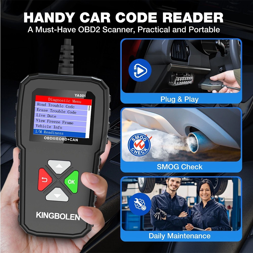 YA001 Car OBD2 Scanner EOBD Check Engine Fault Code Reader Car Diagnostic Tool
