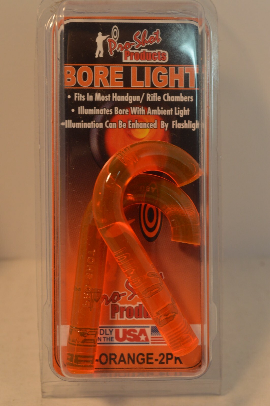 PRO SHOT BORE LIGHT ORANGE 2 PK,FITS HANDGUN,RIFLE CHAMBERS,US SELLER! BRAND NEW