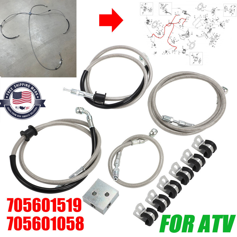 For Can-Am Outlander 450 570 650 800 850 1000R Front Brake Hose Line 705601519