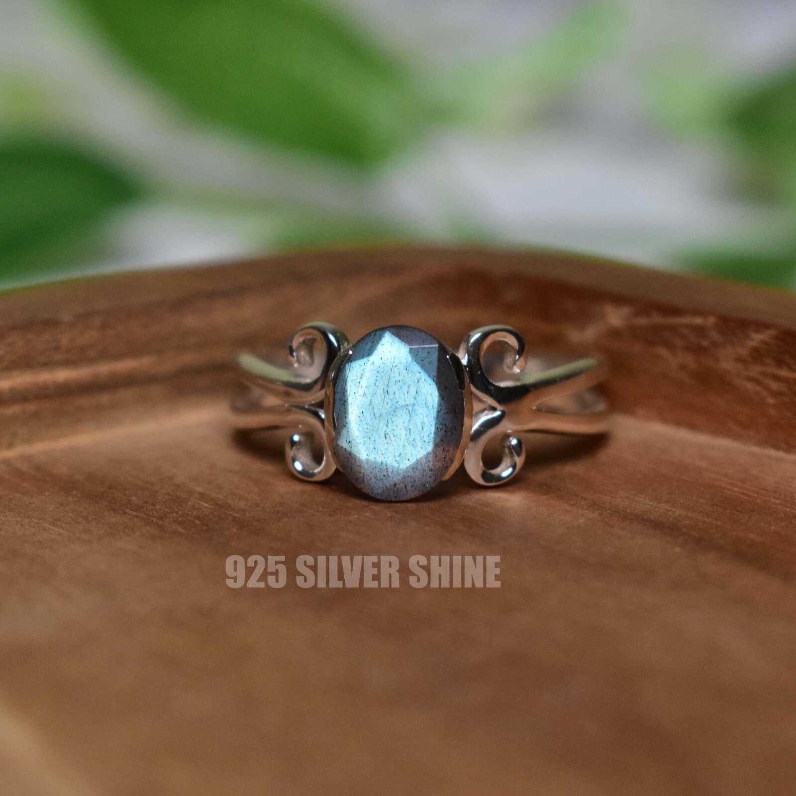 LABRADORITE  NATURAL GEMSTONE 925 STERLING SILVER HANDMADE JEWELRY RING 3 TO 12