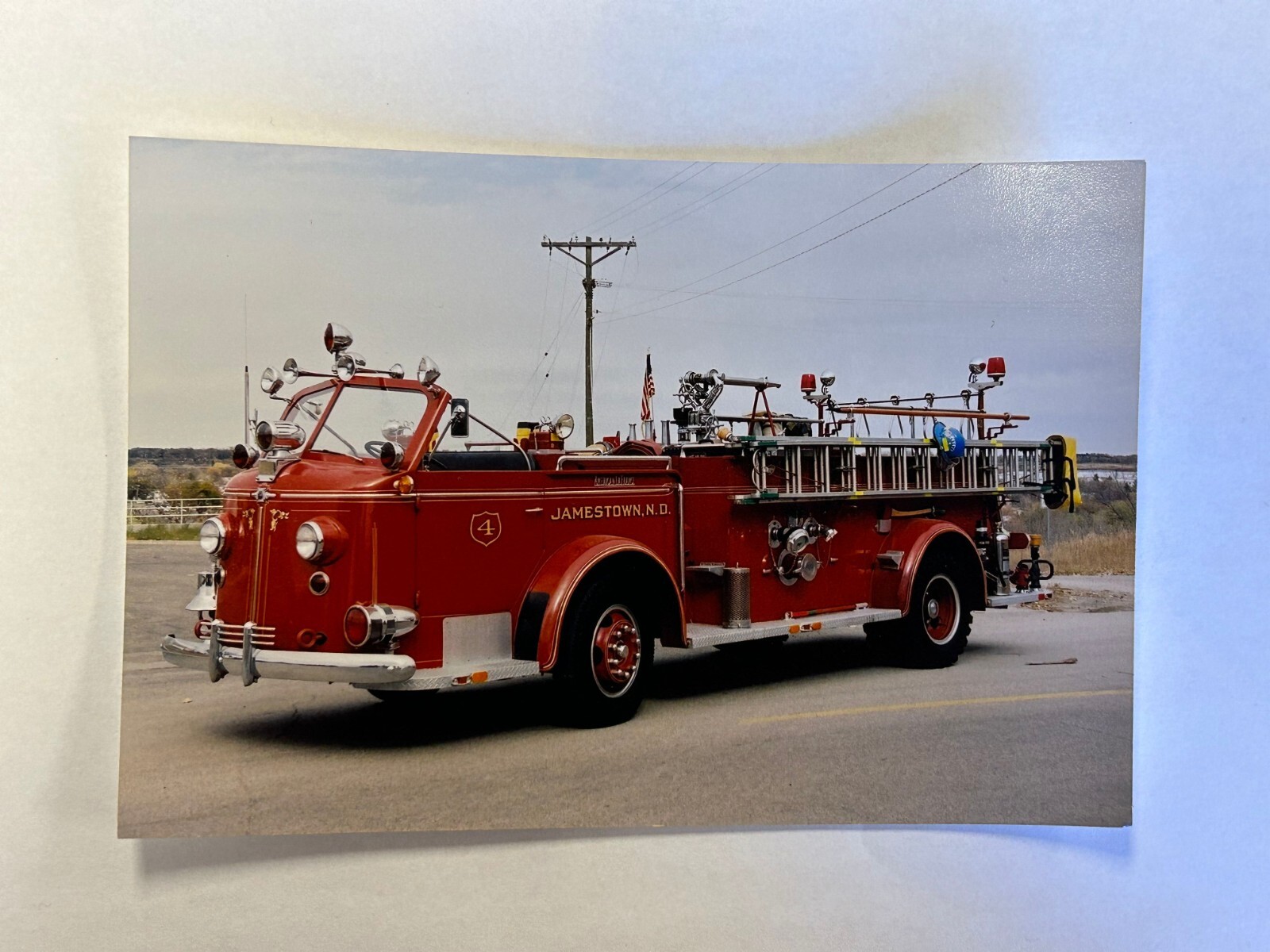 Jamestown ND 1947 American La France pumper Fire Apparatus Print A40