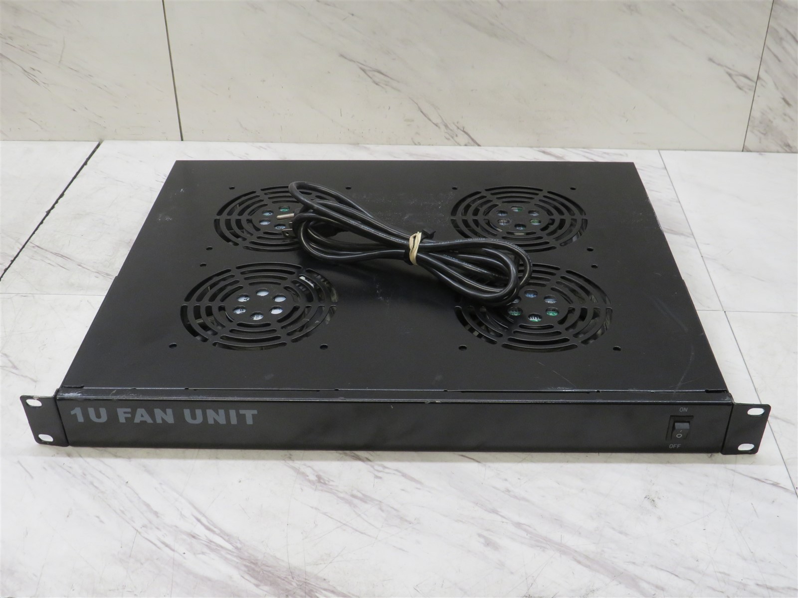1U Rack Mount Server Fan Cooling Unit 4 Fans with Power Cord