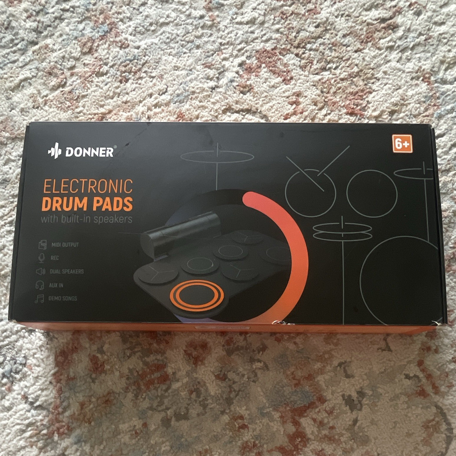 Donner Electronic Drum Pads Digital Drum Pad with Built-In Speakers