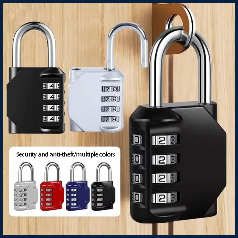 1pc Combination Lock Resettable 4 Digit Padlock with Combination Waterproof