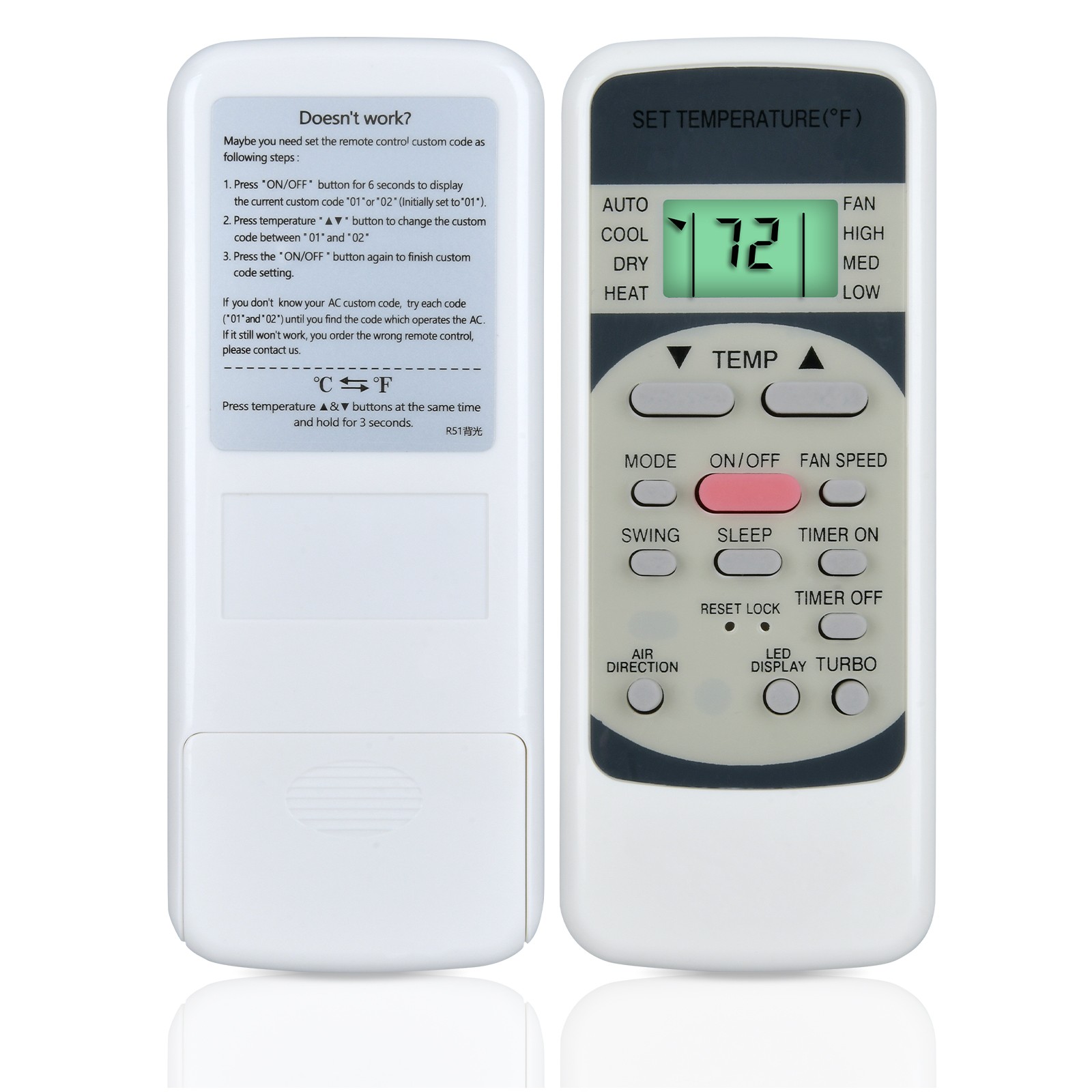 Remote Control For TGM Air Conditioner MWVT09S MWVT12S MWVT18S MWVT24S