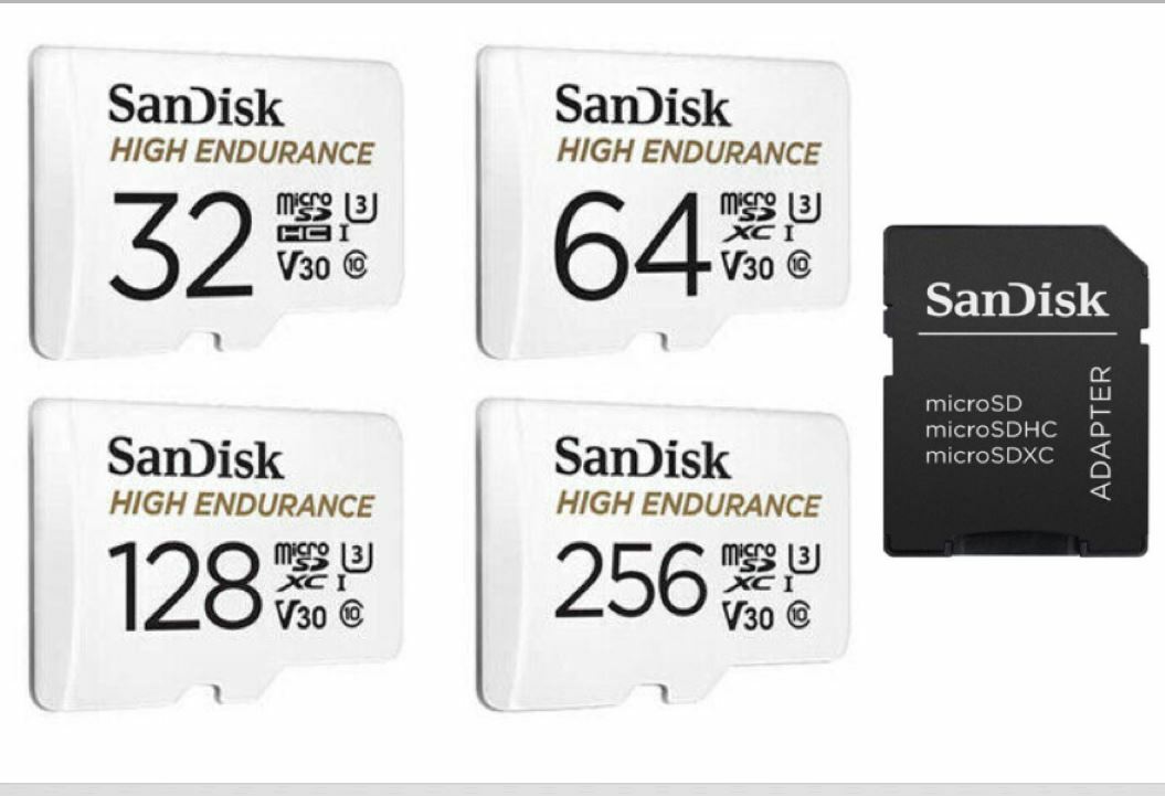 SanDisk High Endurance 128GB 64GB 32GB MicroSD Security Dash Cam Memory Card LOT