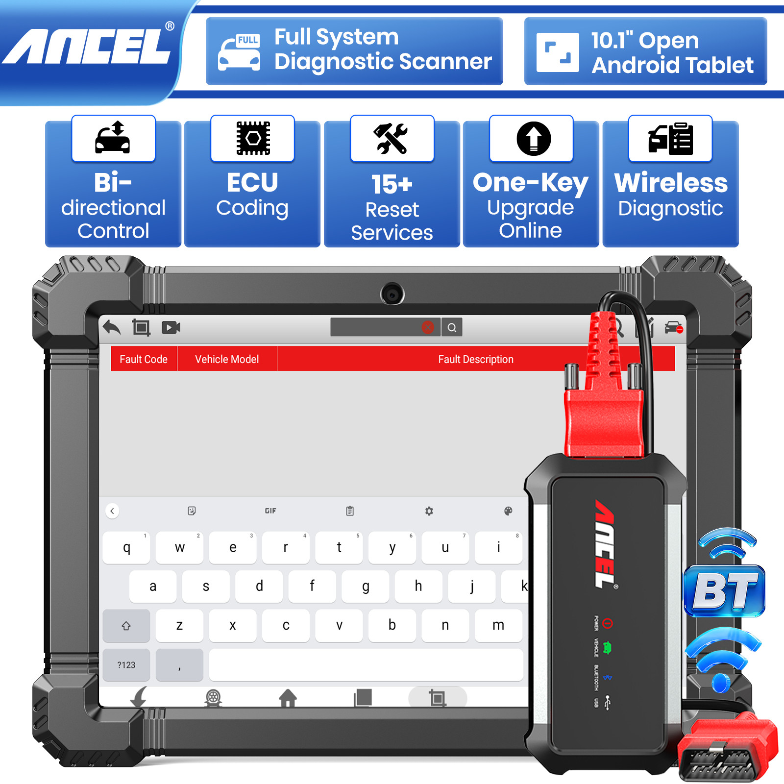 ANCEL X7 Professional OBD2 Scanner Full System ABS SRS DPF Reset Diagnostic Tool