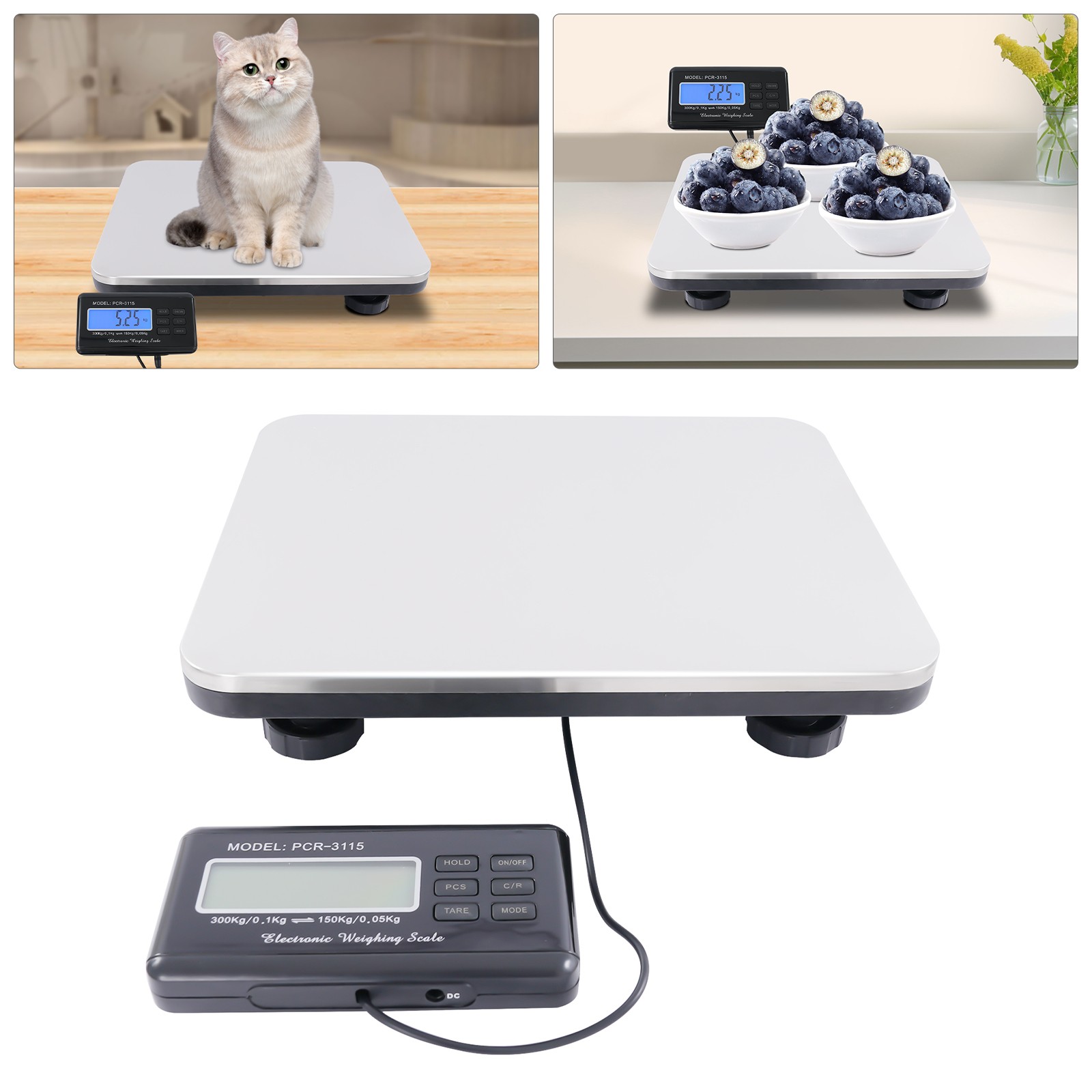 660LB Heavy Duty Digital Industry Shipping Postal Platform Scale Weight 300kg