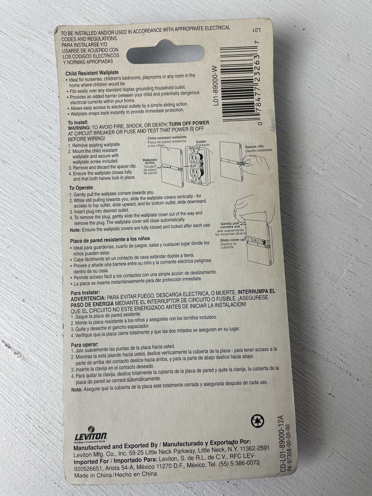 Leviton Ivory Duplex Outlet Child Resistant Wallplates