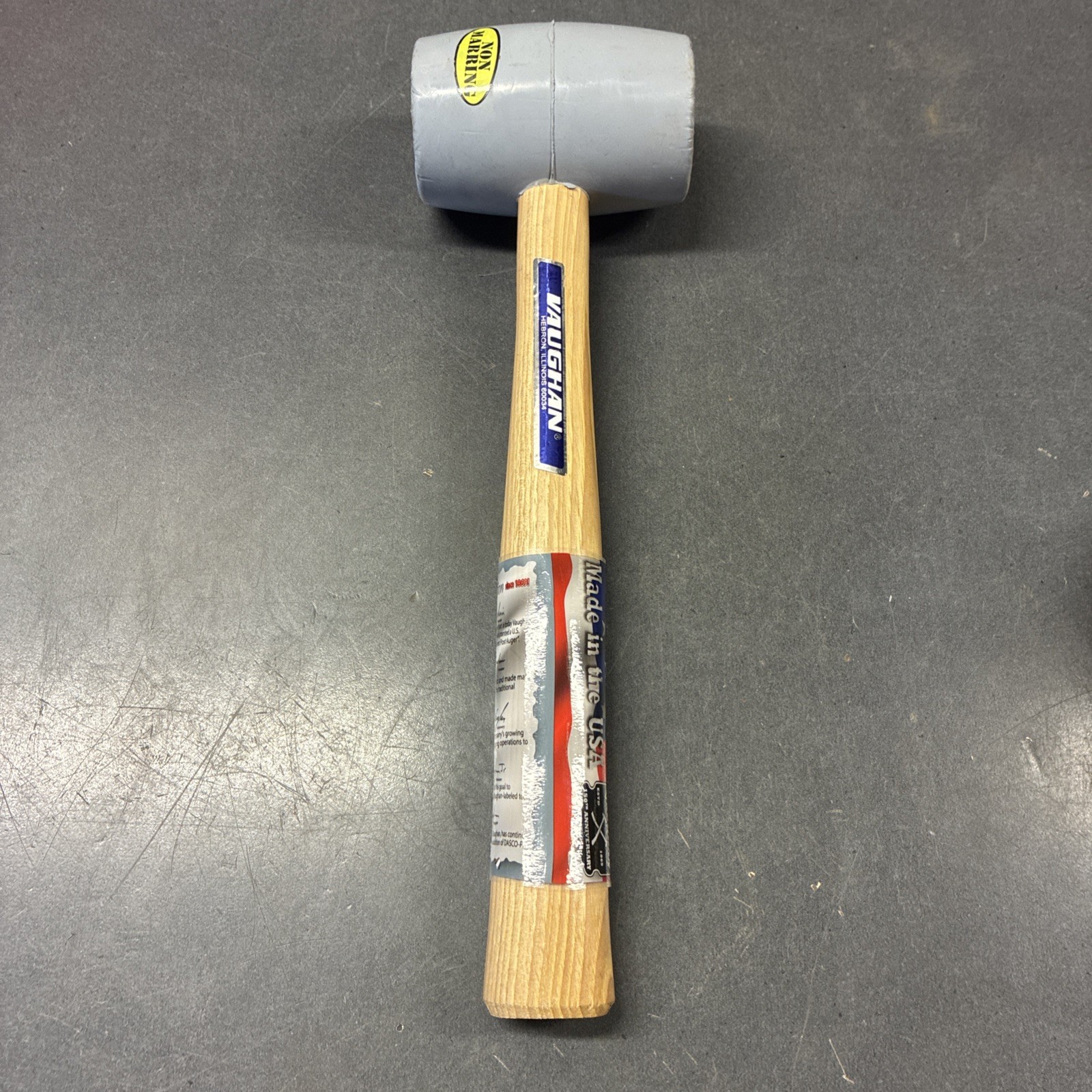 Vaughan Non Marring Soft Face Rubber Mallet Hammer 22 Oz USA MADE Anniversary