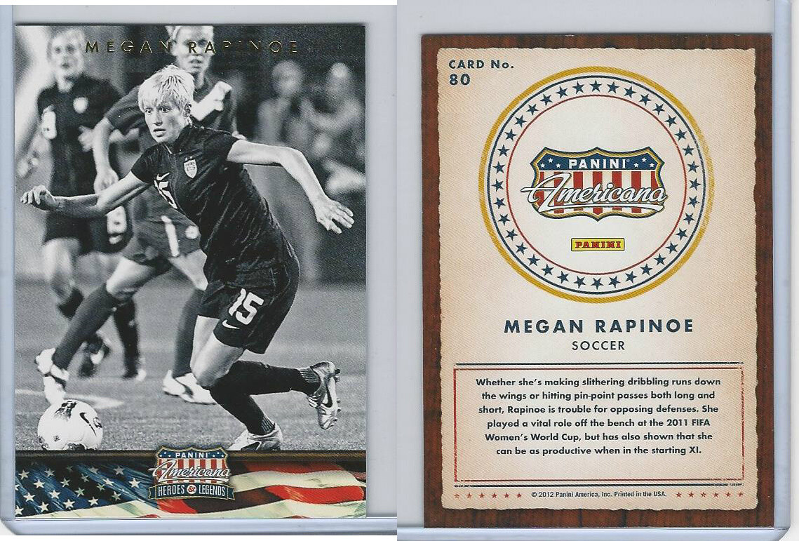 2012 Panini, Americana Heroes, #80 Megan Rapinoe, Soccer