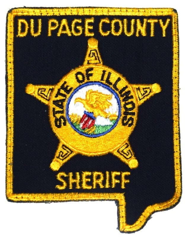 DU PAGE – SHERIFF - LLINOIS IL Sheriff Police Patch STATE SEAL COUNTY SHAPE USED