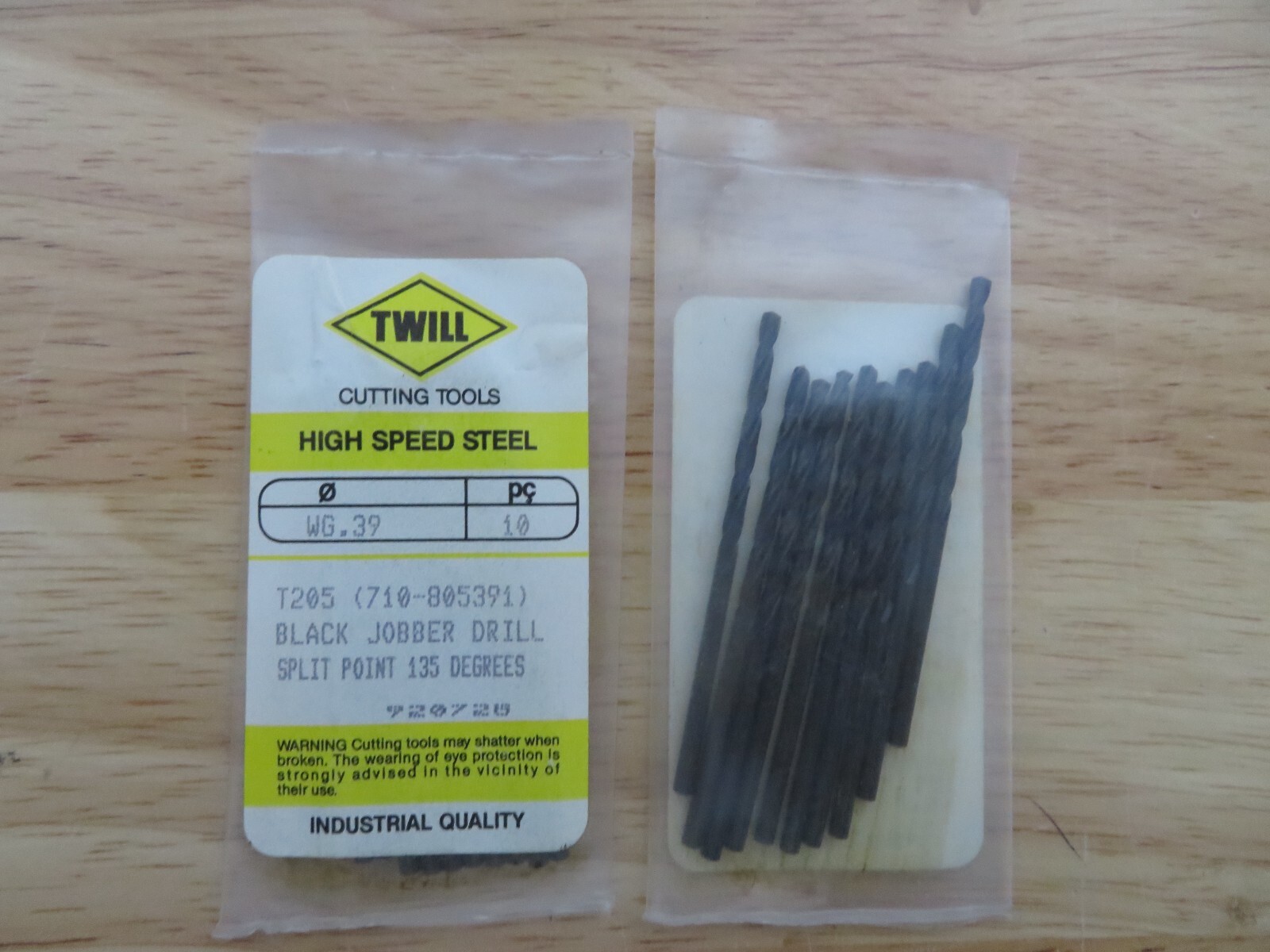 10 pcs TWILL Wire Gauge Number #39 Jobber Length Black Oxide Twist Drills BRAZIL