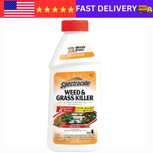 Spectracide Weed And Grass Killer Concentrate 16 Ounces, Use On 1 Pack, Amber