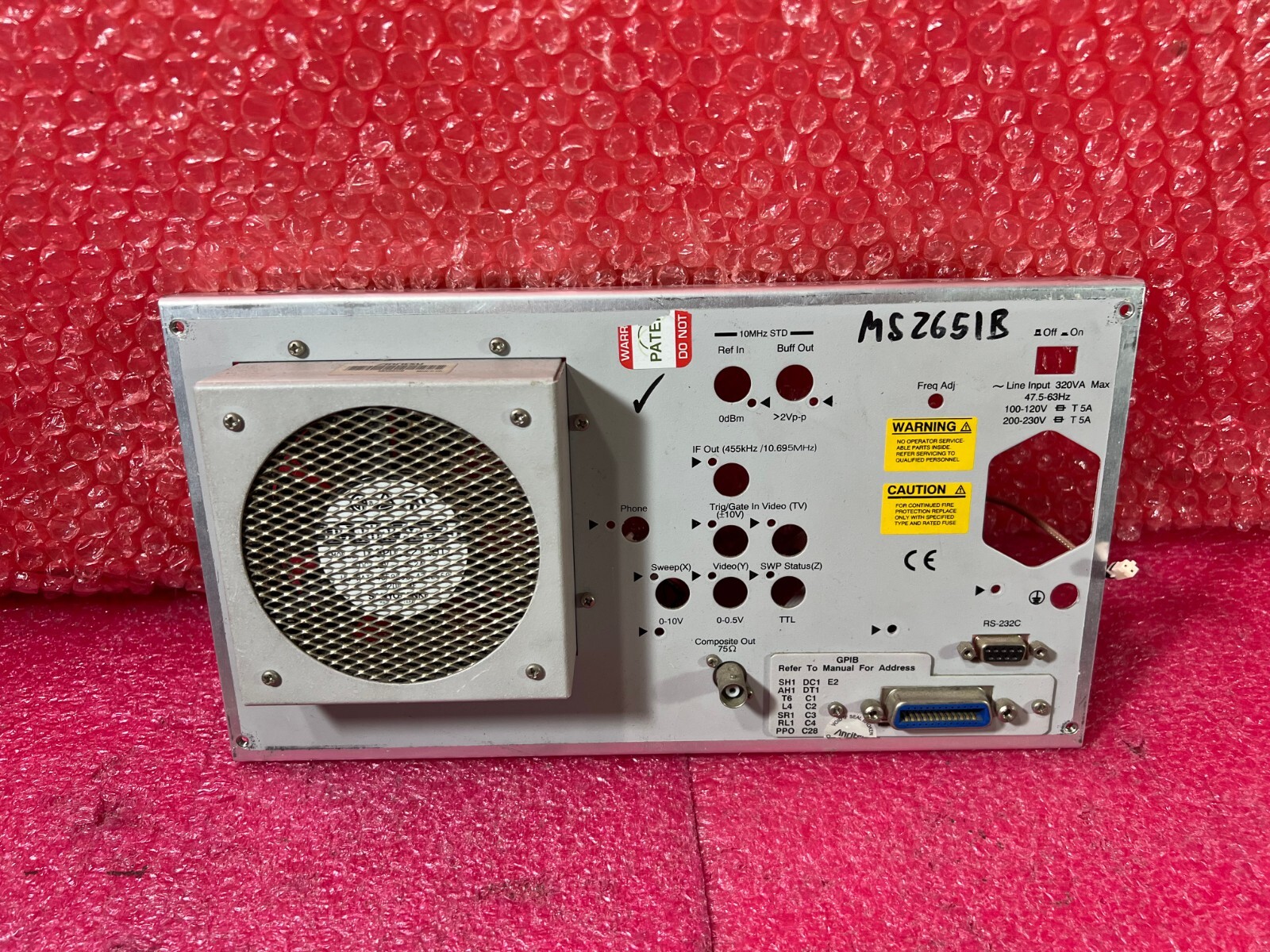 Anritsu MS2651B Spectrum Analyzer 9kHz to 3GHz ''Metal Back Panel''