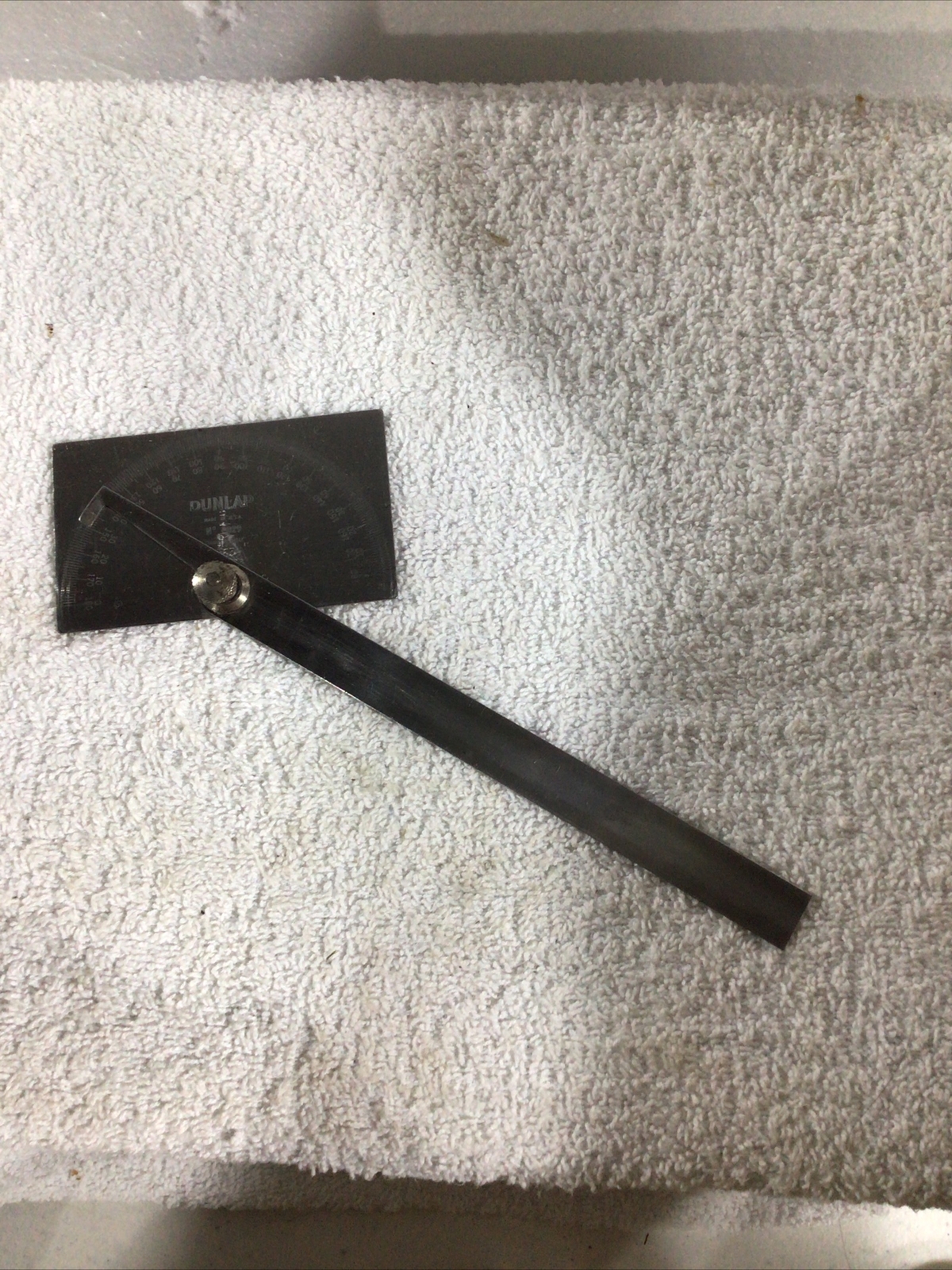 Protractor, Vintage DUNLAP No. 4029 Machinists Stainless Steel Protractor, USA