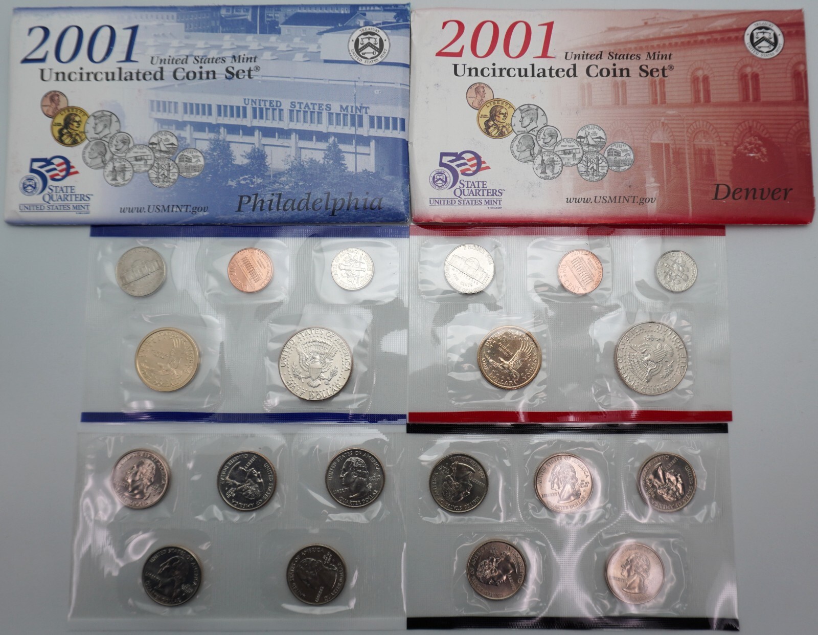 2001 - P&D Uncirculated US Mint Coin Set in OGP