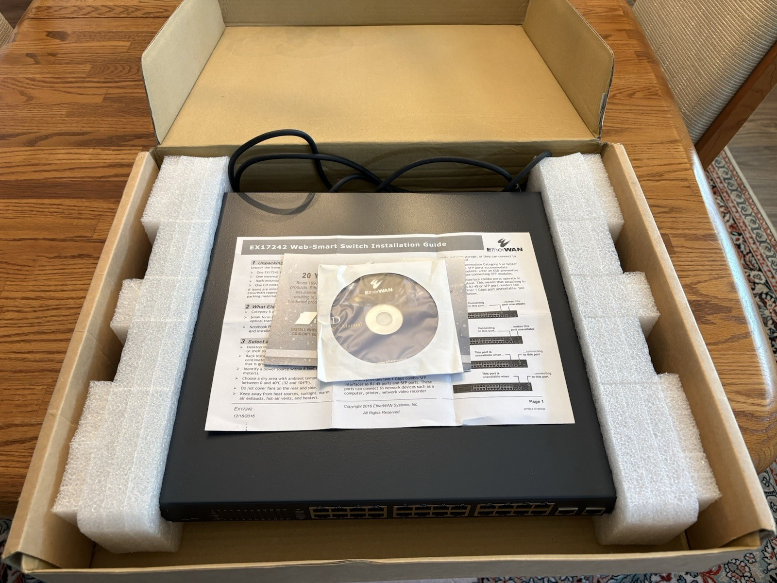 EtherWAN EX17242 Web-Smart 24-Port PoE Gigabit Ethernet Switch