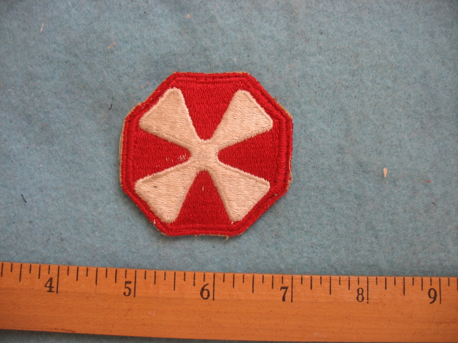 Original used WWII US Army 8th Army shoulder patch