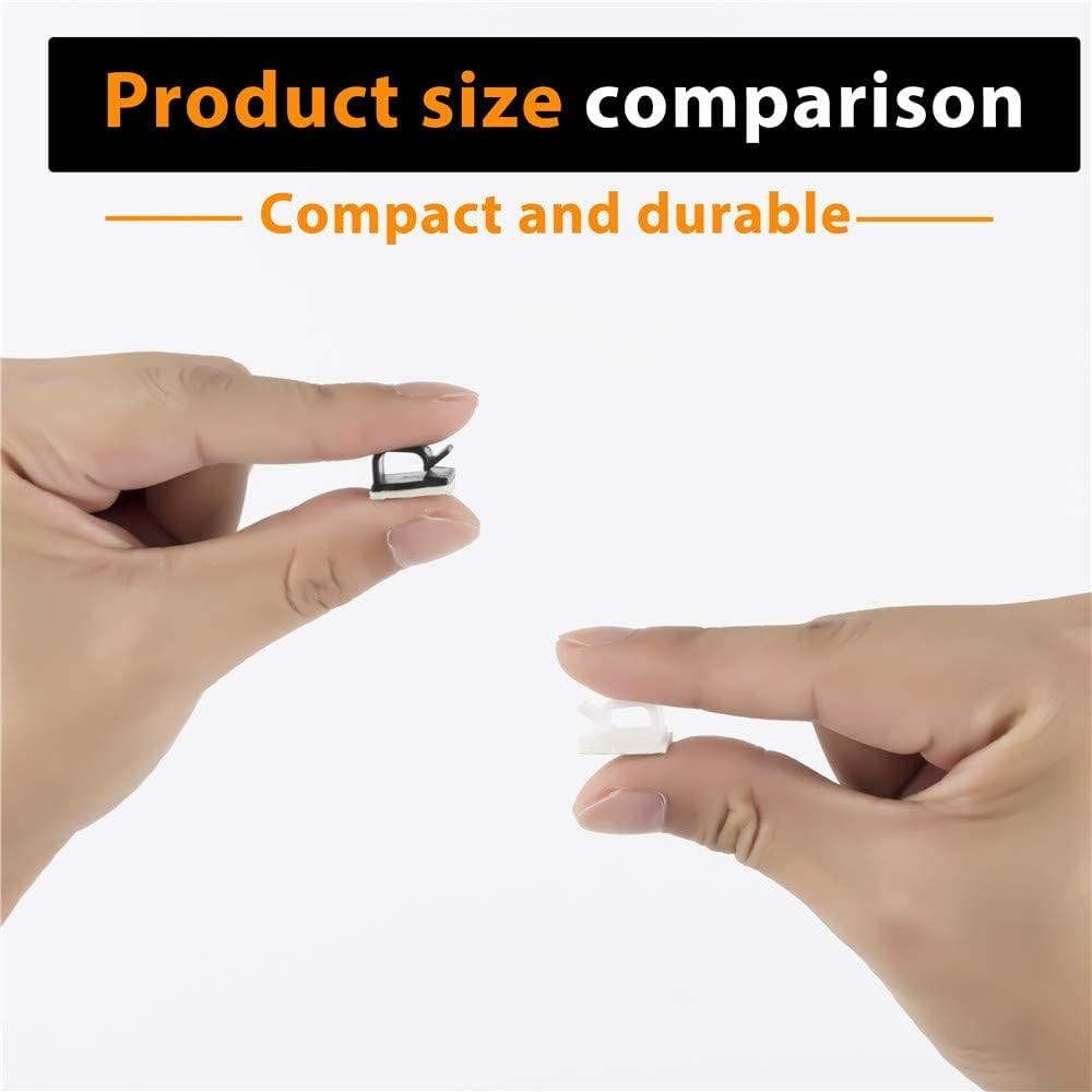 50Pcs Cable Clips, Adhesive Cable Organizer Cord Holder, Durable Strong Cable Wi