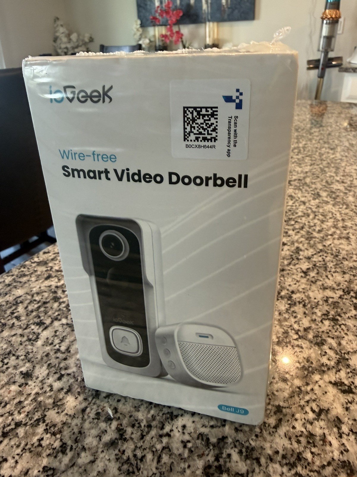 ieGeek Bell J9 Doorbell Camera Wireless 2K HD Wide View 2-Way Audio with Chime