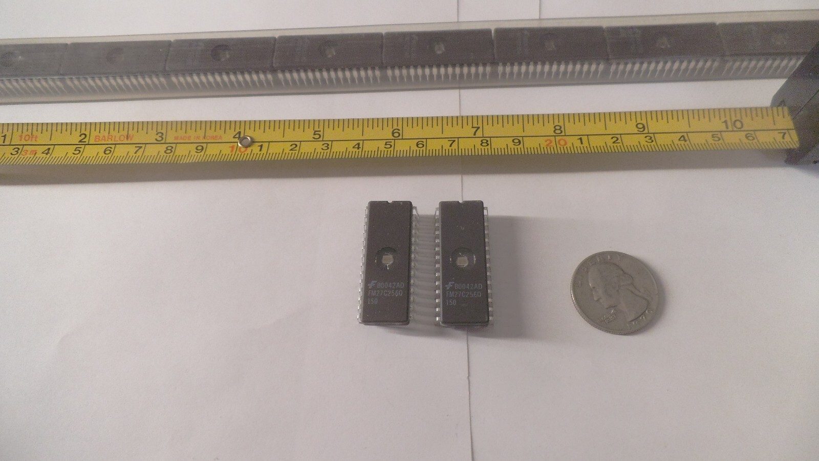 Qty 2 pcs Fairchild FM27C256Q-150 Eproms, 28DIP, 32k x 8