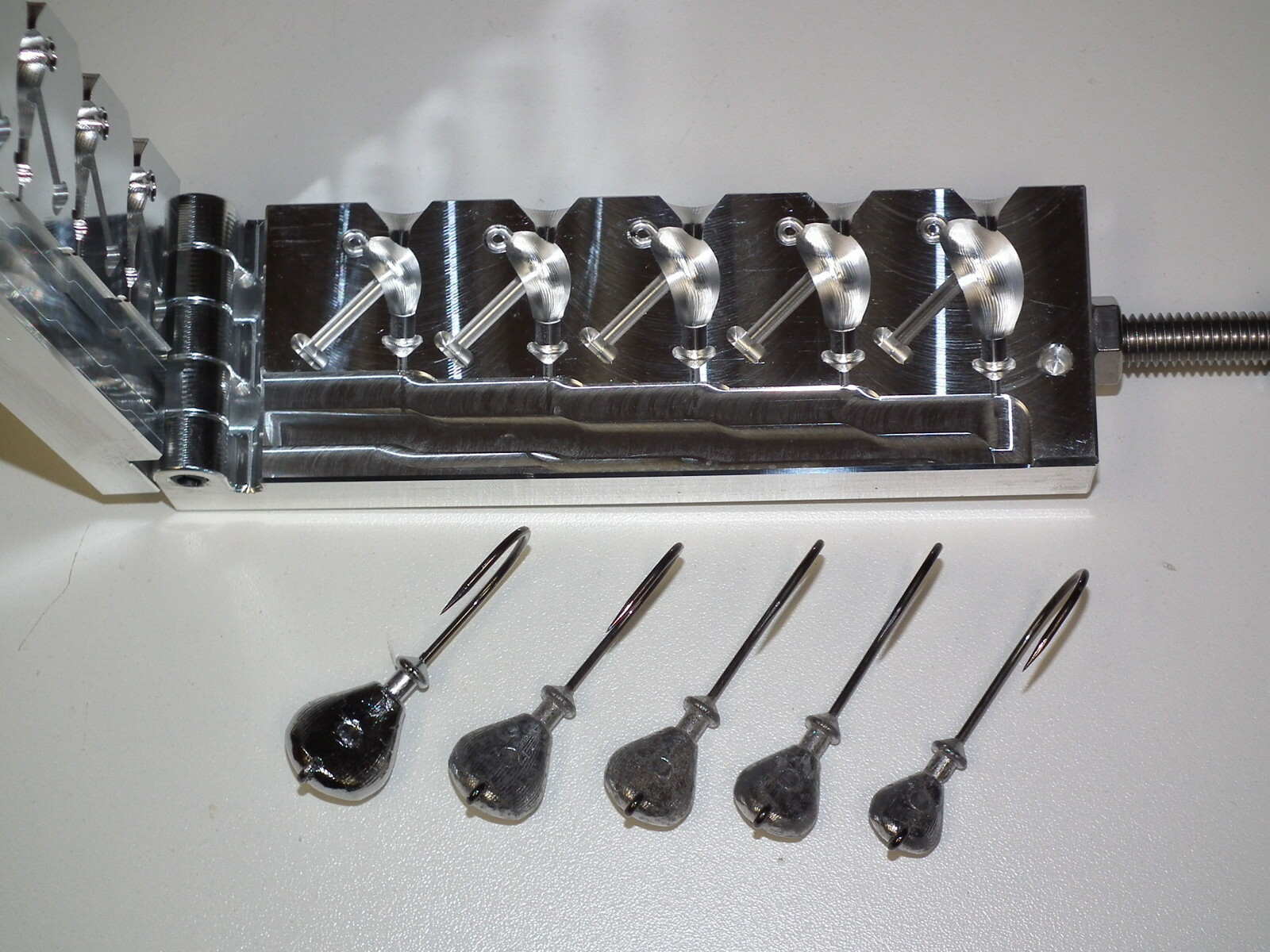 Freshwater Flip jig mold 3/8, 1/2, 5/8, 3/4, 1oz CNC Aluminum USA Bass