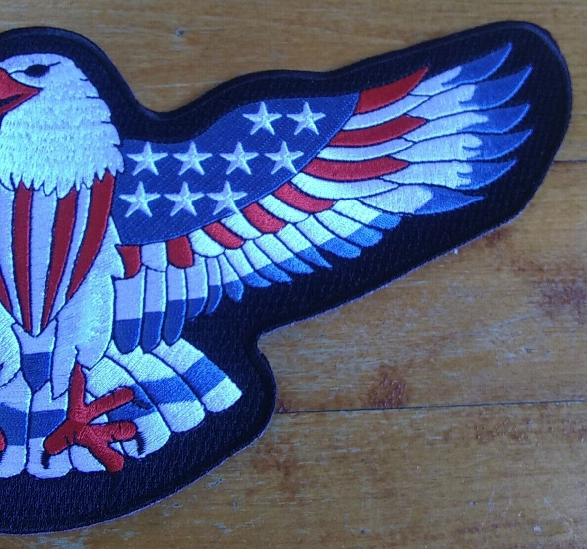 USA Flag American Eagle Flag LARGE Embroidered Jacket Vest Back PATCH