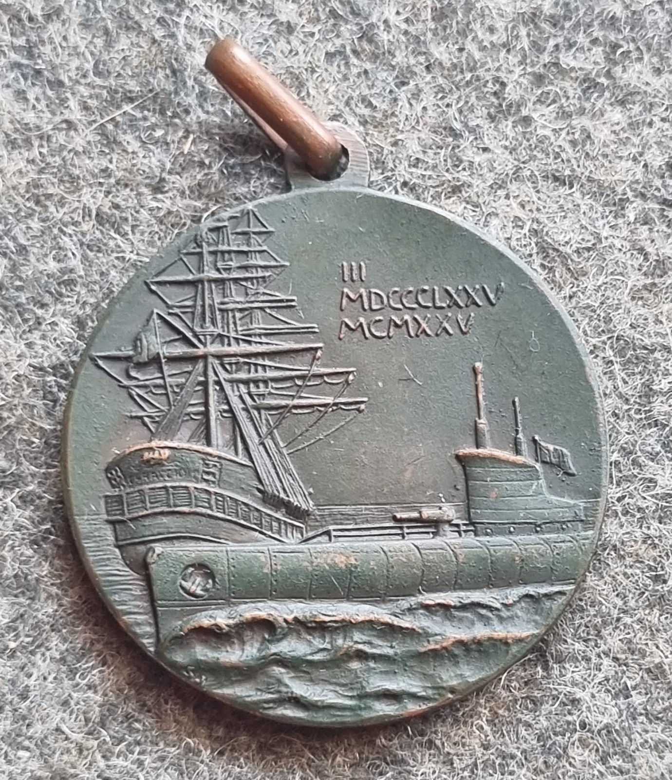 MEDAL DIRECTOR MARINE 50TH DIRECTOR SCHOOL TORPEDO BOATS MARCH MDCCCLXXV MCMXXV 1925