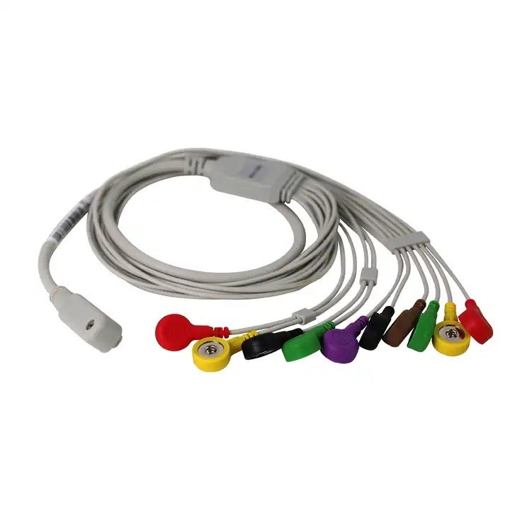 New 10-lead ECG Holter cable EKG lead wire for ECG Holter monitor TLC 12-LEAD