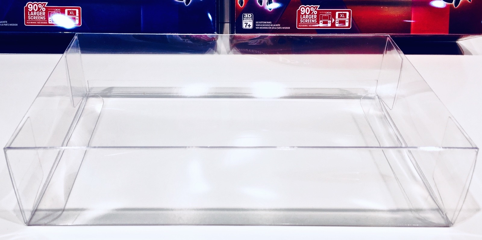 1 Box Protector Clear Cases For ORIGINAL NINTENDO 3DS XL. NTSC SIZE ONLY!