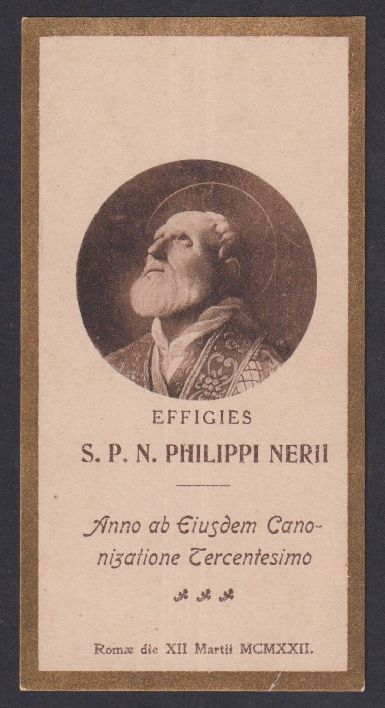 Holy card antique de San Felipe Neri santino image pieuse estampa