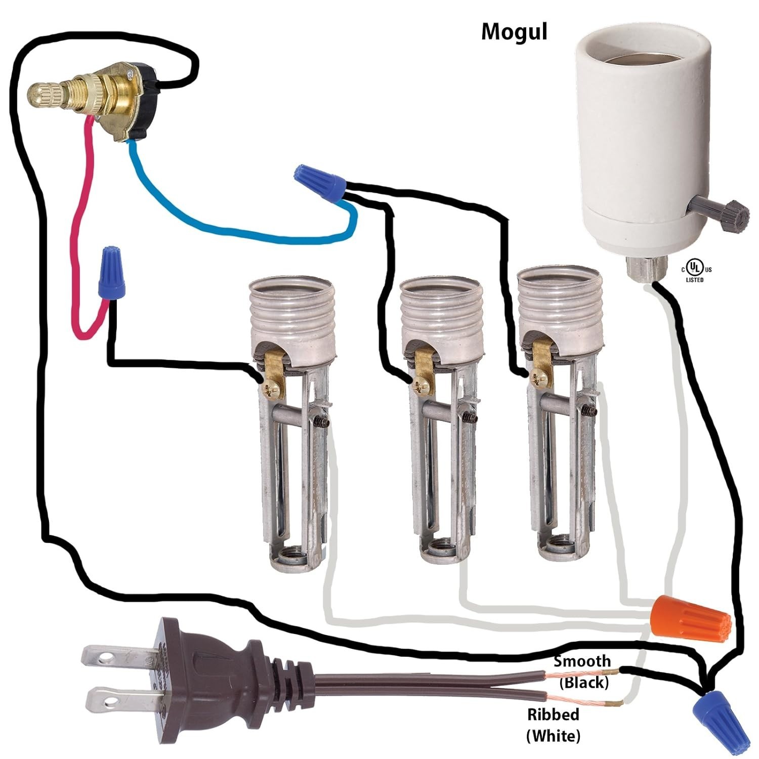 3-Way, 4 Position, 2 Circuit Rotary Switch with Removable Knob