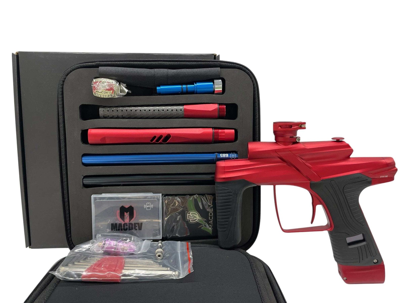 Macdev Cyborg X Limited Edition Red/Red Paintball Gun *MINT*