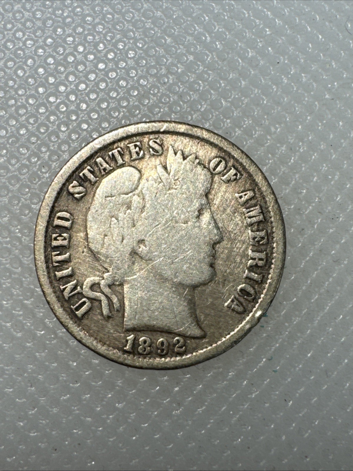 1892 Barber Dime T