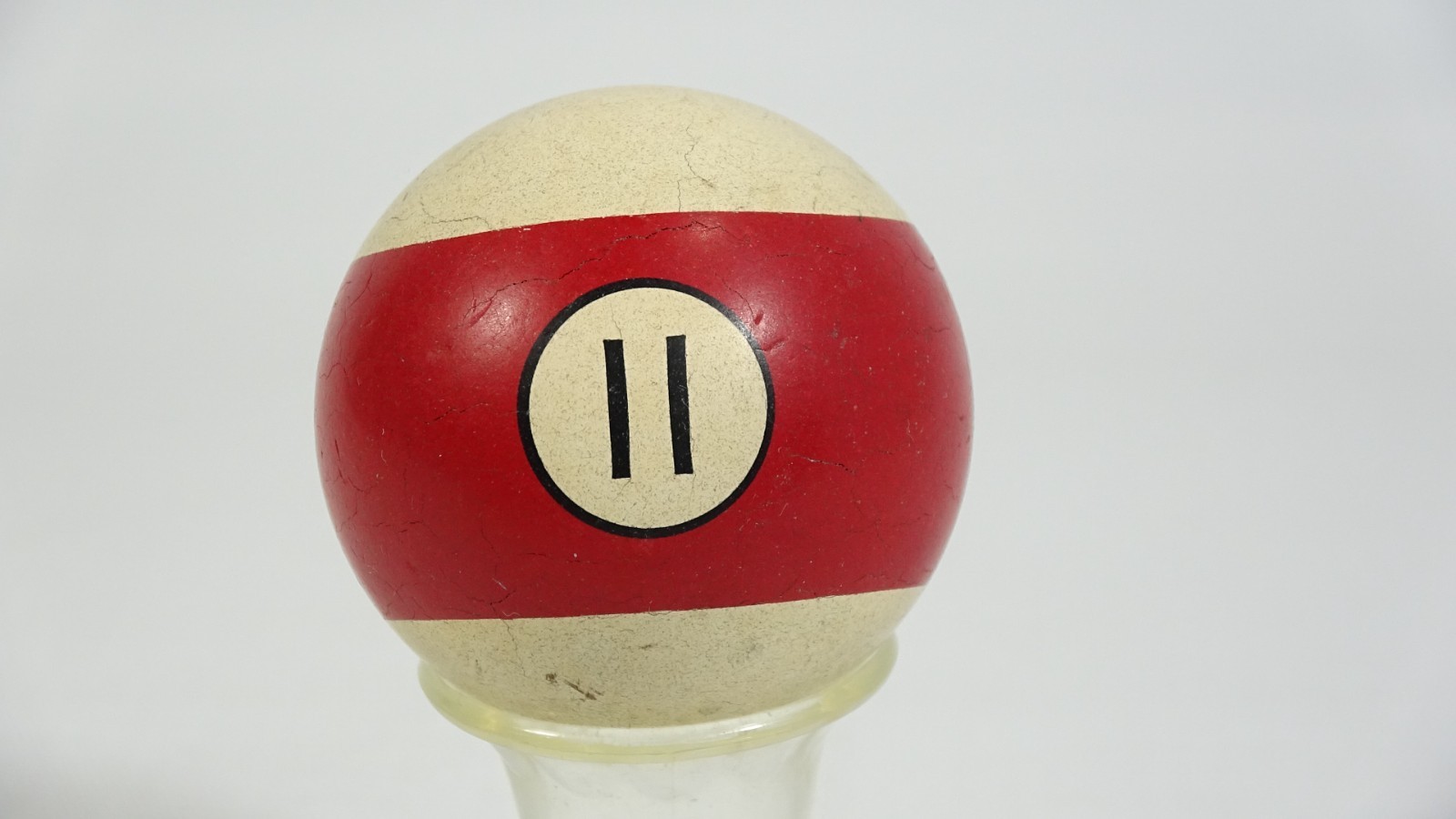 Vintage Striped Red Pool 11 Ball - 2 1/4" - 192g