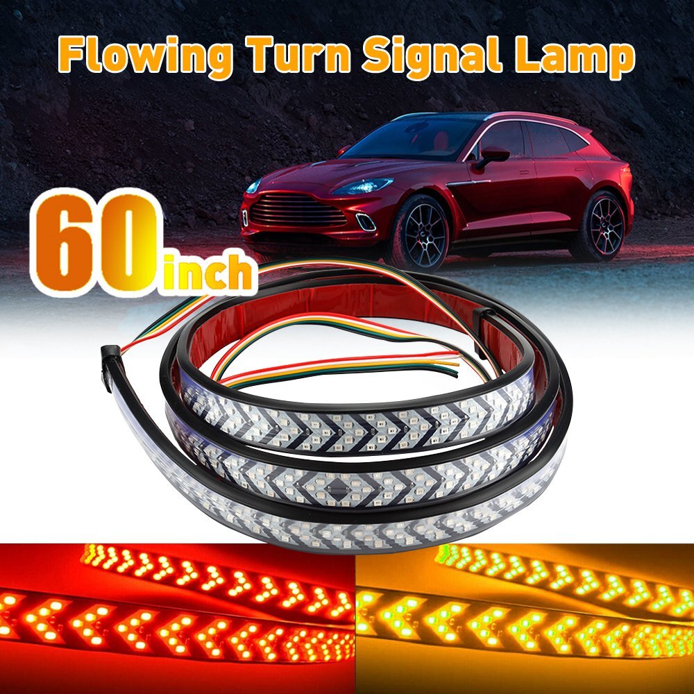Truck Tailgate Strip LED Flow Turn Signal Brake Tail Blinker Light Bar 60" YG-A