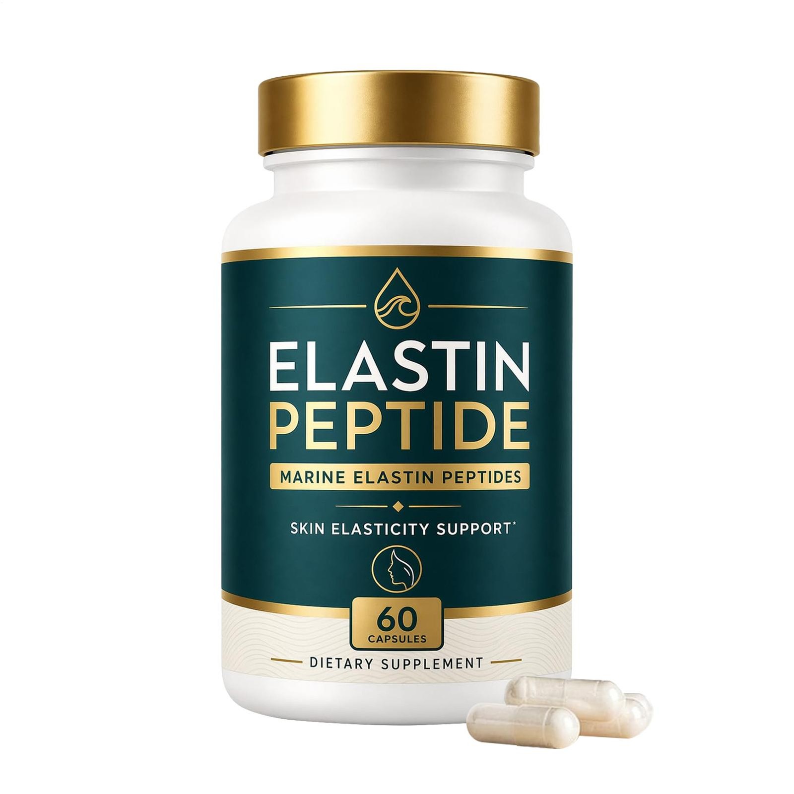 Elastin Peptide Skin Tightening Supplement, Skin Elasticity, 60 Count
