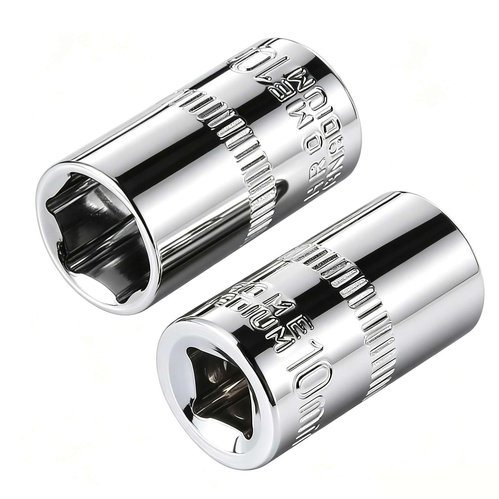 2Pcs Shallow Socket 1/4 Inch Drive 10mm socket 6 Point -CORROSION RESISTANCE