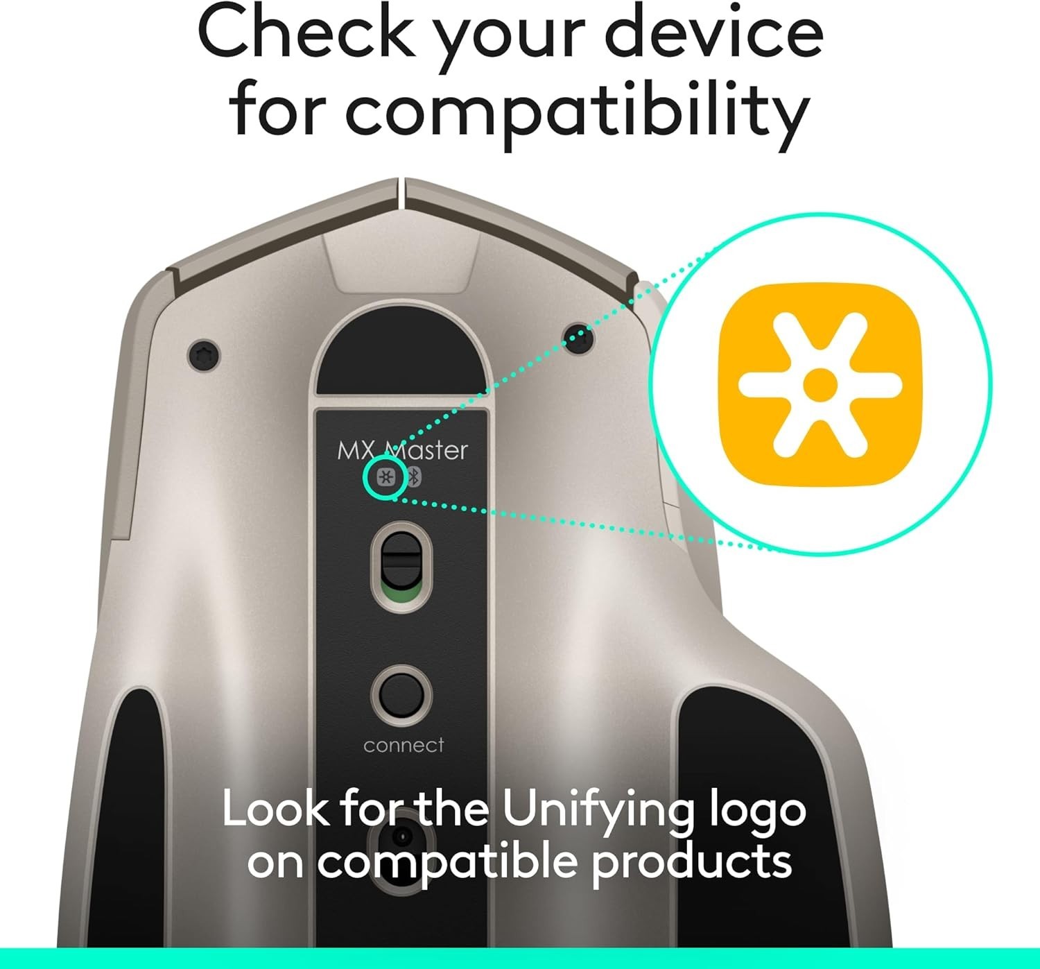 Compact Logitech USB Unifying Receiver - 2.4GHz Wireless Technology for PC/Mac