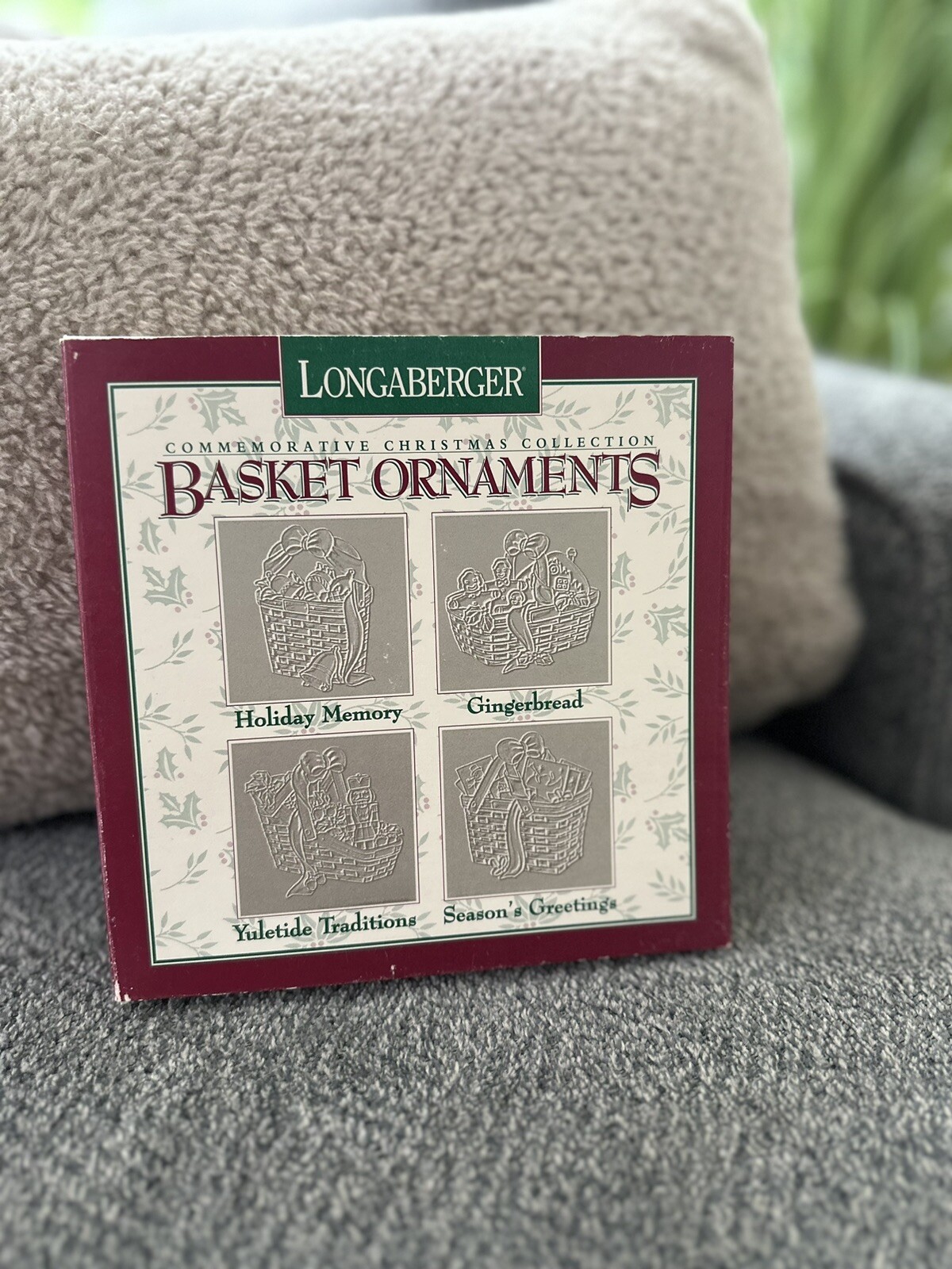 Longaberger Pewter Basket Ornaments Commemorative Christmas Collection 1989-1992