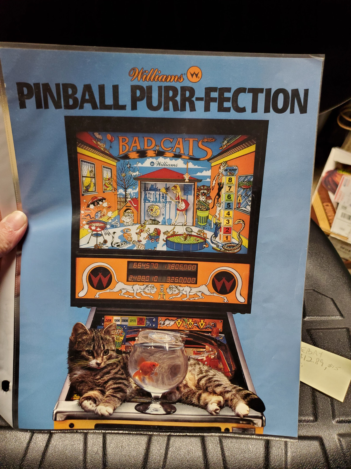 Williams BAD CATS Pinball flyer- good original