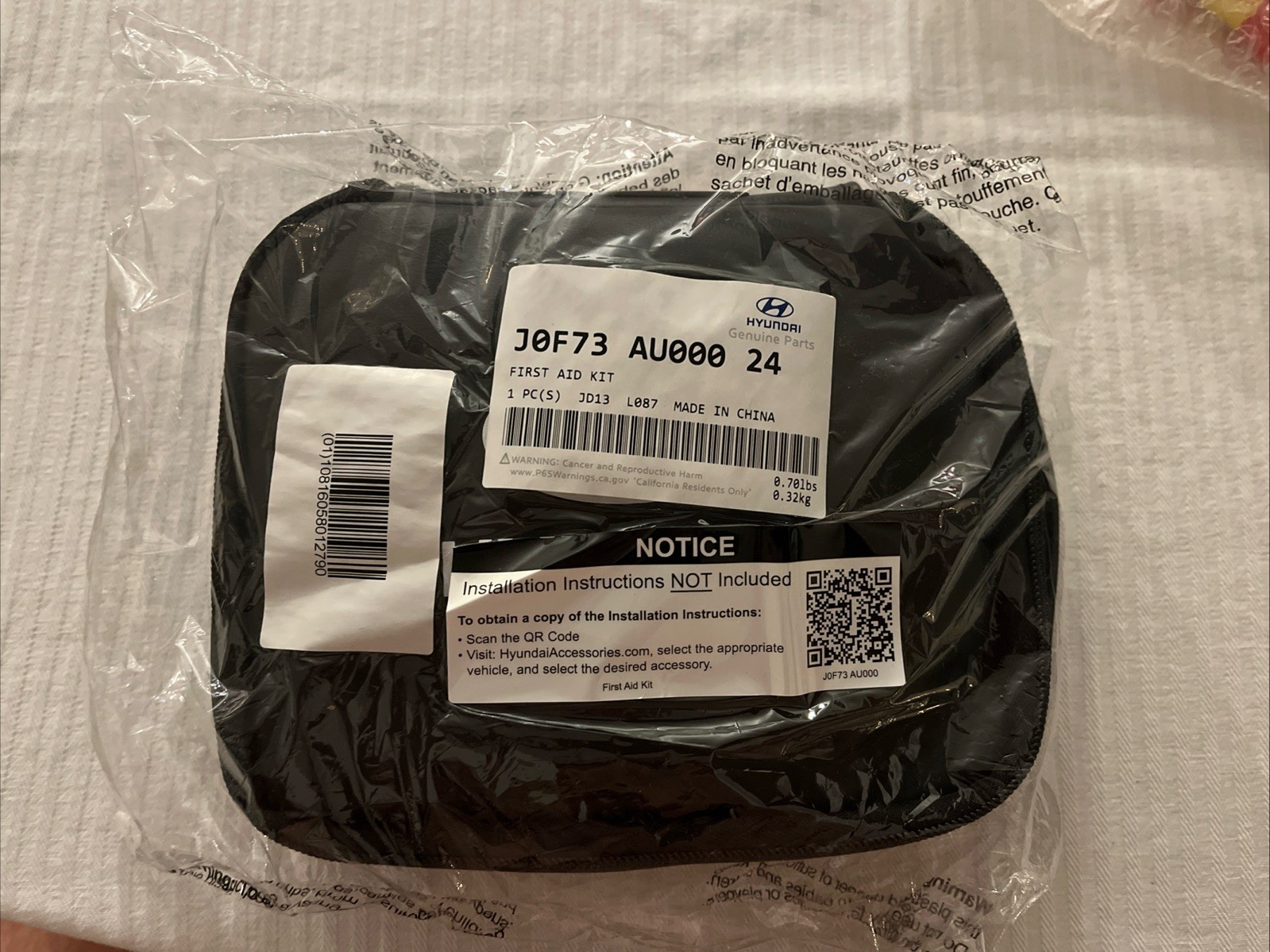 Hyundai First Aid Kit, brand new sealed genuine OEM #J0F73 AU000 24