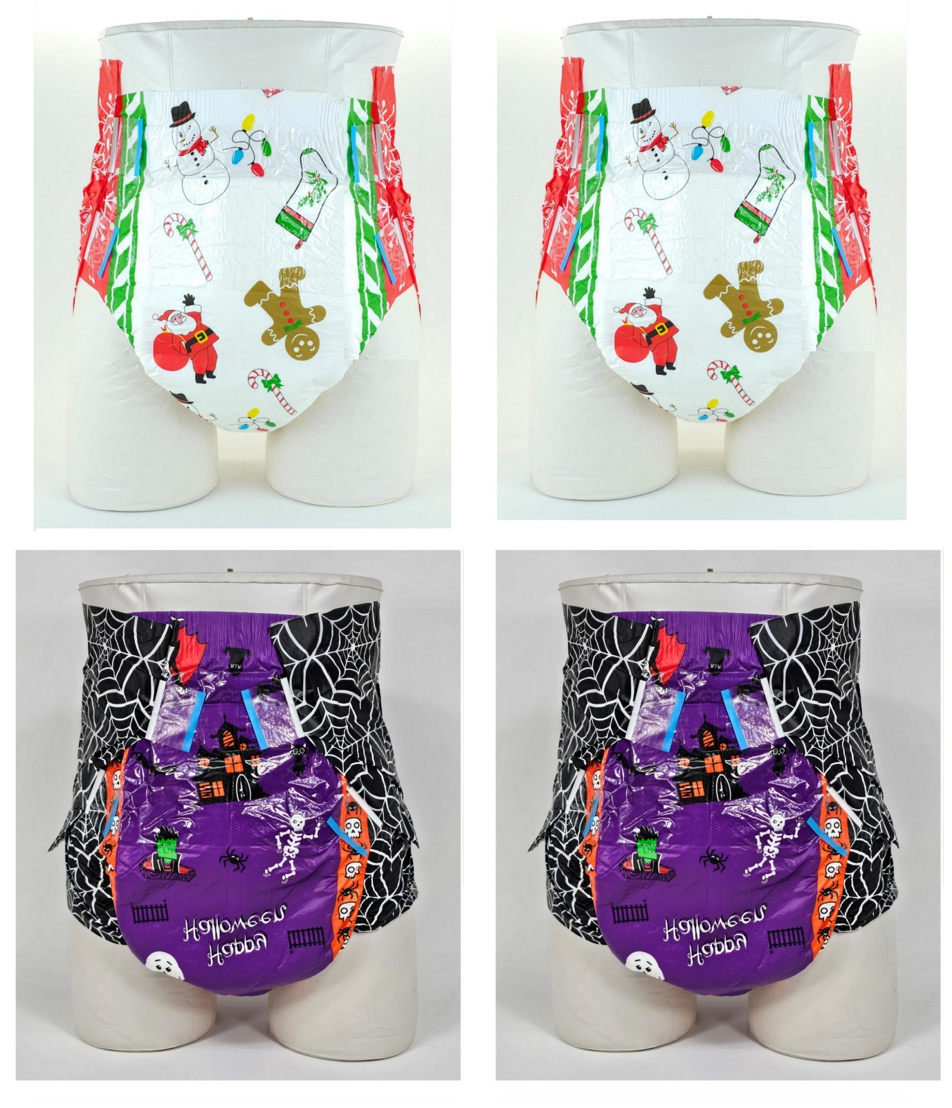 SPRING SALE! - Christmas Halloween Diapers Large 36"-48" Mixed Case/4 Packs